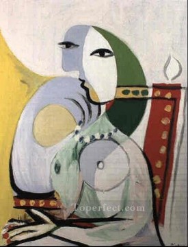  1932 Oil Painting - Femme dans un fauteuil 2 1932 Cubism
